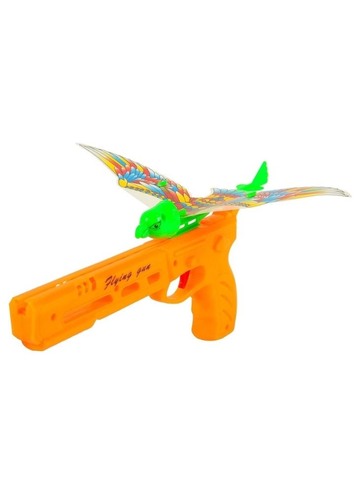 بريميم مسدس لعبة طائر طائر بأجنحة طائرة شراعية - لعبة إطلاق يدوية تعمل بالهواء مع طائرة طائر ملونة، لعبة طيران خارجية ممتعة للأطفال - Image 1